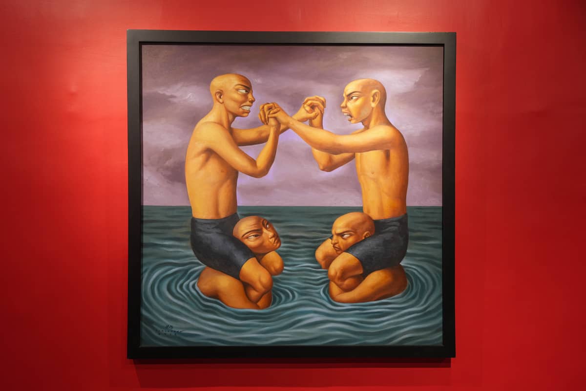 ELMER Bolongan’s 2015 painting, ‘Shoulder Wars.’